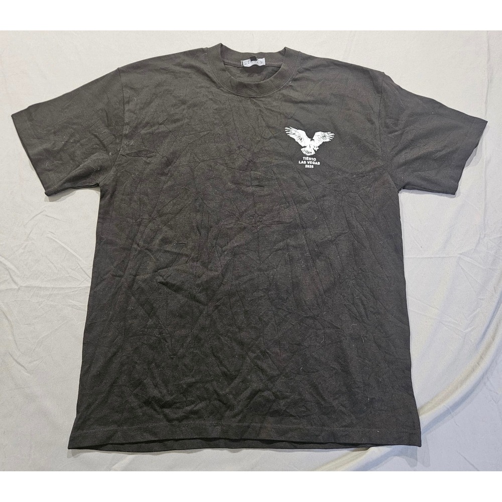 Tiesto T-Shirt Mens Large Black Las Vegas 2025 Tour Graphic Tee